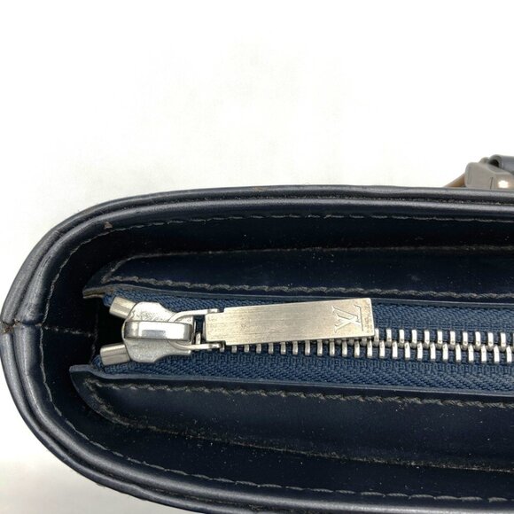 LOUIS VUITTON Navy Monogram Leather Tote Bag - Picture 10 of 13